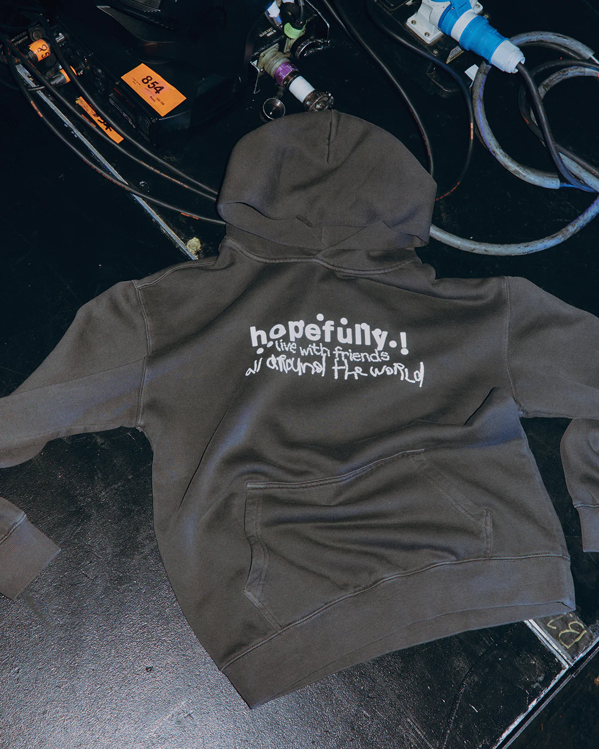 hopefully ! black tour hoodie - Image 4