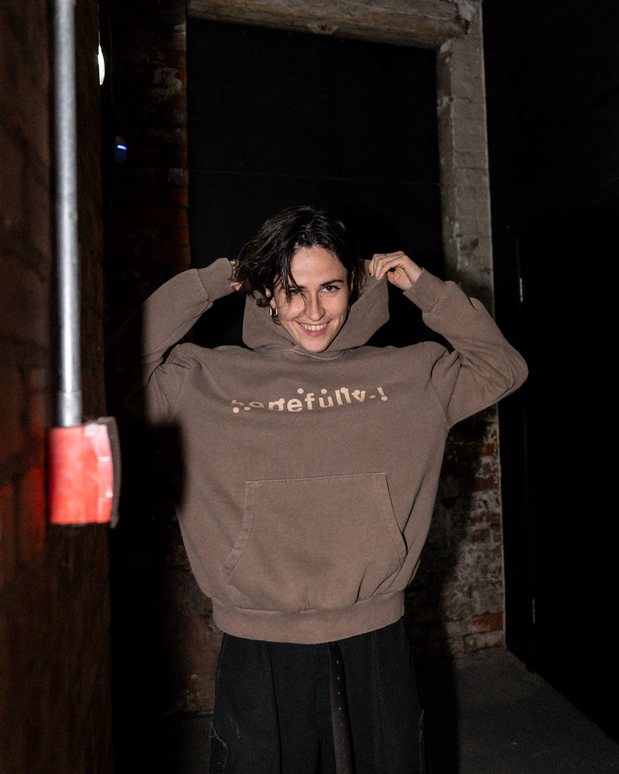 hopefully ! brown overdye hoodie - Image 5
