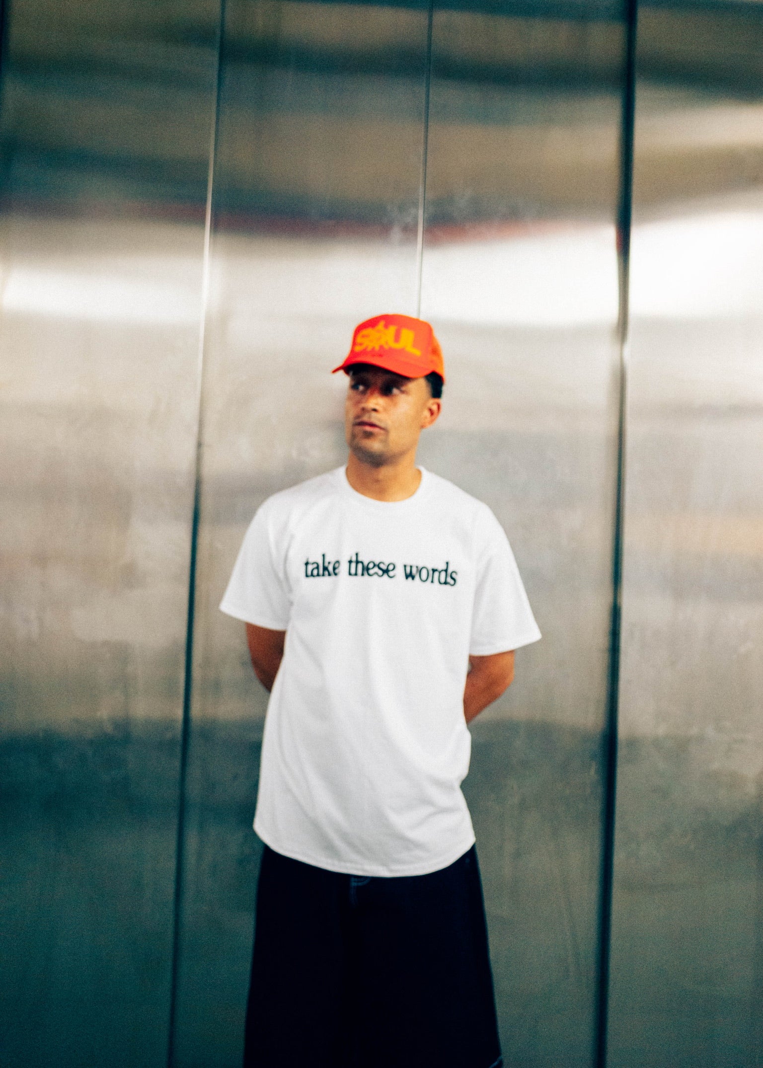 Take These Words T-Shirt (White) - Image 3